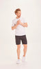 Knowledgecotton Appareal BIRCH 5-pocket shorts - GOTS/Vegan Black Jet